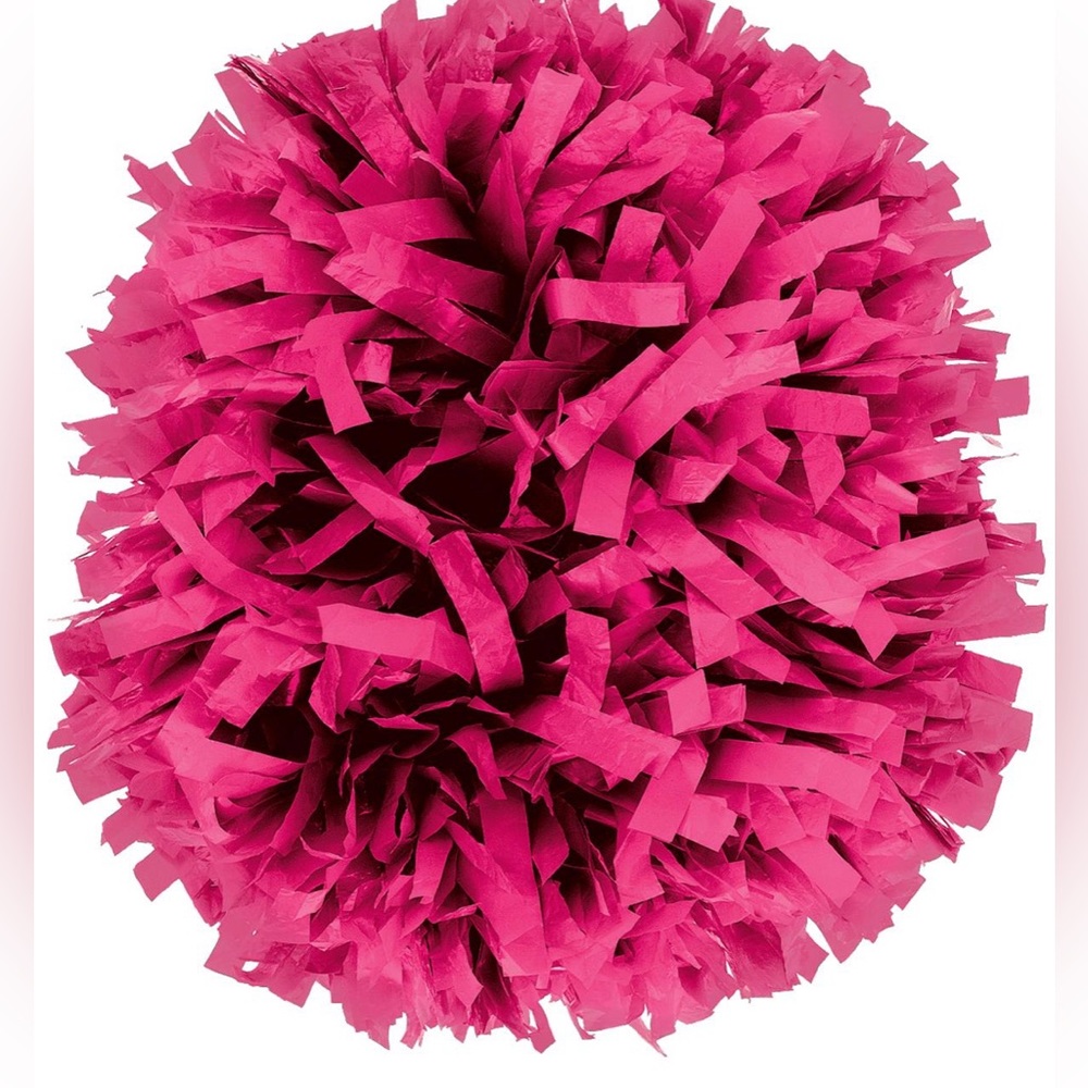 Omni cheer plastic pink 6in poms